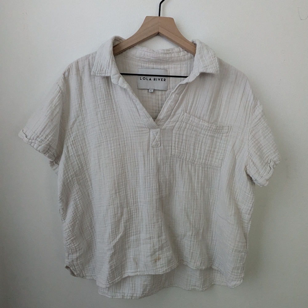 ❤️ Lola River Women's 100% Cotton Top Size L